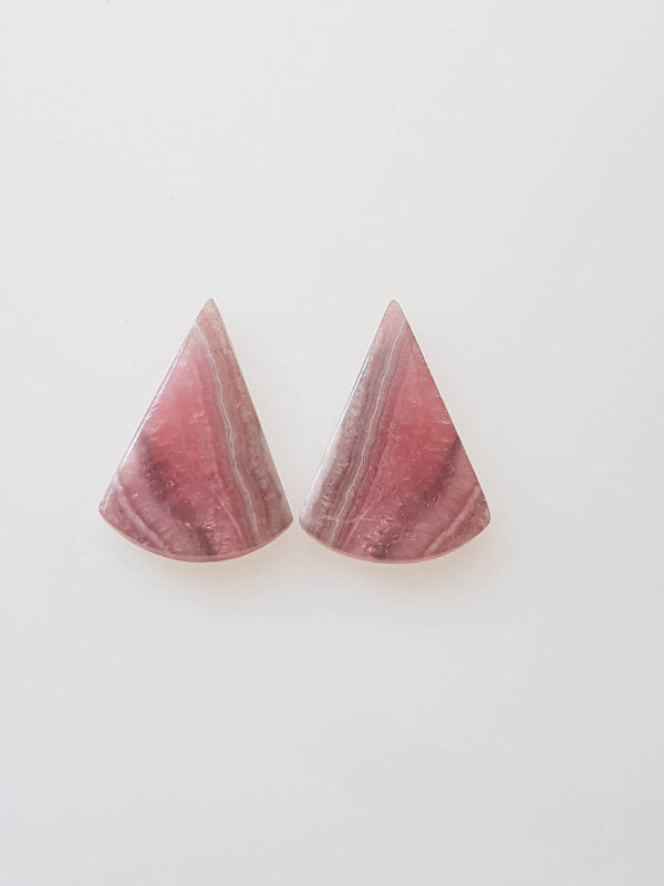 Rhodochrosiet druppel cabochon 24,3x17,4x4,1mm per paar