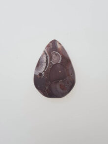 Vogel oog jaspis druppel 1 cabochon 34,2×24,7×6,8mm