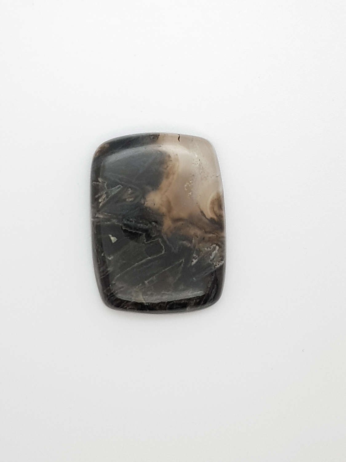 Turkse agaat rechthoekig cabochon 34,4x25,5x5,7mm