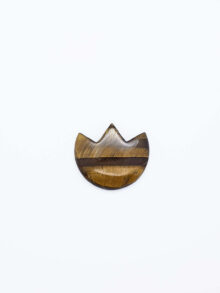 Tijgeroog tulpje vormig cabochon 28,7×25,2×6,6mm