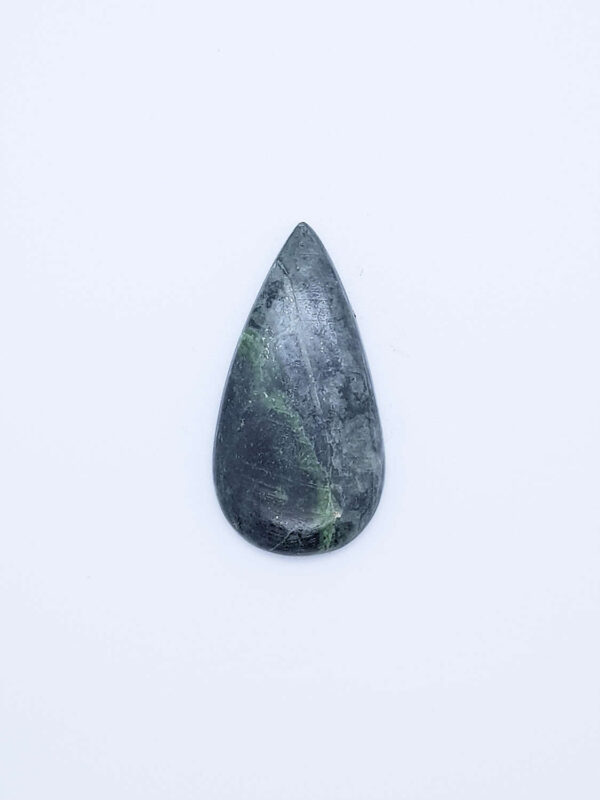 Chroom diopside druppel cabochon 37,6x19,5x5mm