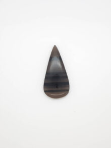 Lamellen obsidiaan druppel cabochon 47,6×23,1×6,3mm