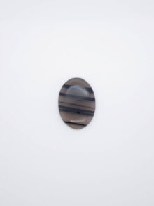 Lamellen obsidiaan ovaal cabochon 32,7×23,6×4,9mm