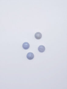 Chalcedoon/blue lace agaat ronde cabochon 6x6x3mm per stuk