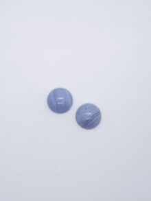 Chalcedoon/blue lace agaat ronde cabochon 12x12x6mm per stuk