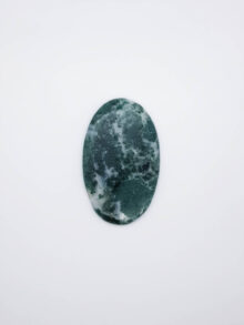 Mos agaat ovaal cabochon 51,7×31,6x4m