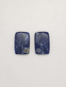 Sodaliet rechthoekige cabochon 18,1×11,8×3,2mm per paar