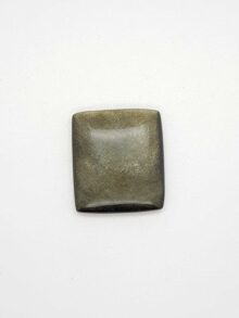 Goud obsidiaan rechthoekig cabochon 32,2×28,3×6,2mm