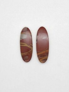 Noreena jaspis ovaal cabochon 36,9×13,1×4,3mm per paar