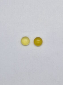Gele chalcedoon ronde cabochon 10x10x6mm per stuk