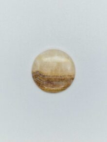 Gele lace agaat ronde cabochon 41,1×41,1×11,2mm
