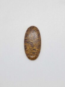 Miriam jaspis/kalligrafie steen ovaal cabochon 43,3×21,9×6,5mm