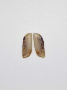 Montana agaat vrije vorm cabochon 27,9×11,7×3,6mm per paar