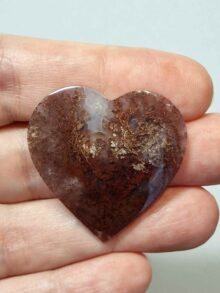 Mos agaat hartje vorm cabochon 36,1×35,8×4,4mm