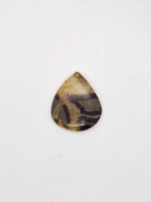 Septarie (gele) druppel cabochon 30,6×26,5×5,7mm