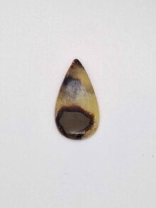 Septarie (gele) druppel cabochon 40,7×22,8×6,6mm