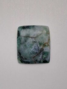 Aquapraas rechthoekige cabochon 39×33,7x6mm