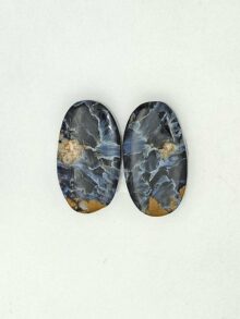 Pietersiet ovaal cabochon 23x13x4,4mm per paar